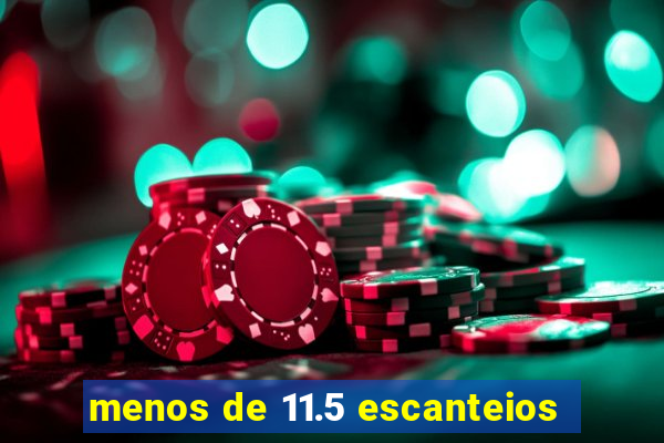 menos de 11.5 escanteios